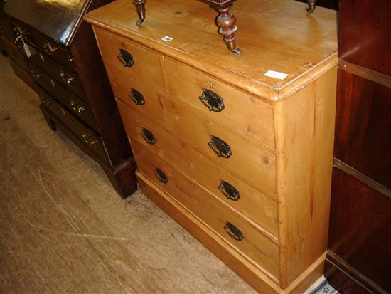 Victorian pine chest drawers